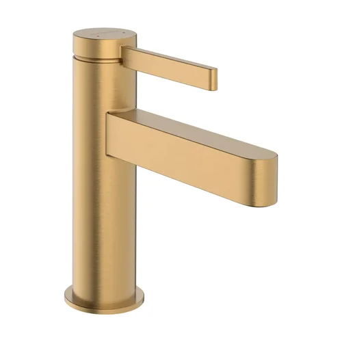 hansgrohe Finoris Einhebel-Waschtischmischer 100 mit Push-Open Ablaufgarnitur Brushed Bronze