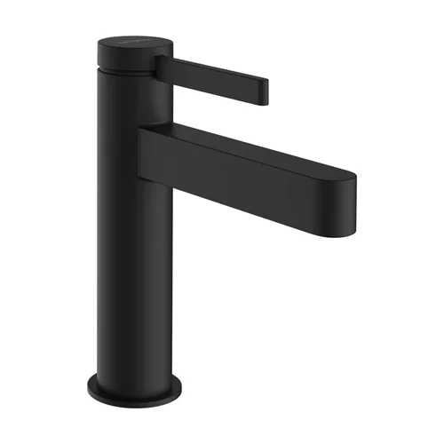 hansgrohe Finoris Einhebel-Waschtischmischer 110 CoolStart mit Zugstangen-Ablaufgarnitur Mattschwarz