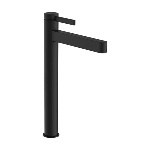 hansgrohe Finoris Einhebel-Waschtischmischer 260 CoolStart für Aufsatzwaschtische mit Push-Open Ablaufgarnitur Mattschwarz