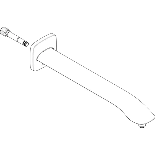 hansgrohe Brausearm 387 mm für PuraVida Kopfbrause Chrom
