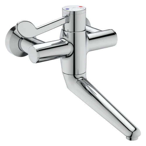 Ideal Standard Wand-Waschtisch-Thermostat Ceraplus Safe SQ Ausladung 200mm Chrom, Chrom