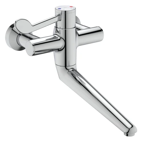 Ideal Standard Wand-Waschtisch-Thermostat Ceraplus Safe SQ Ausladung 250mm Chrom, Chrom