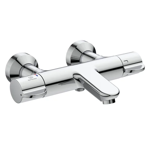 Ideal Standard Badethermostat Aufputz Ceraplus Safe Ausladung 194mm absp.S-Anschlüsse Chrom, Chrom