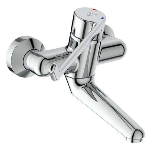 Ideal Standard Wandwaschtisch-Sicherheitsarmatur Ceraplus, nicht absperrbarer S-Anschluß, Hebel 230mm, Ausladung 150mm, Chrom