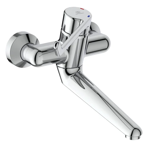 Ideal Standard Wandwaschtisch-Sicherheitsarmatur Ceraplus, nicht absperrbarer S-Anschluß, Hebel 180mm, Ausladung 200mm, Chrom
