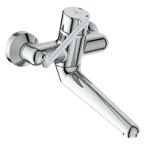 Ideal Standard Wandwaschtisch-Sicherheitsarmatur Ceraplus, nicht absperrbarer S-Anschluß, Hebel 230mm, Ausladung 200mm, Chrom