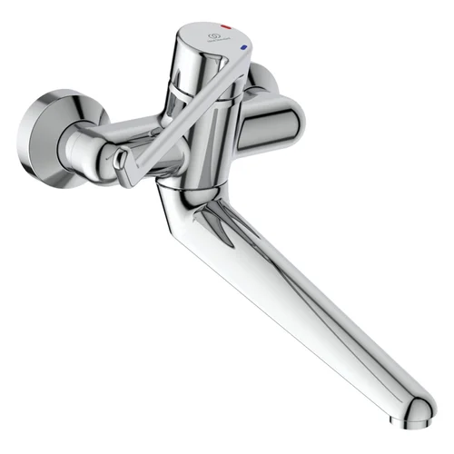 Ideal Standard Wandwaschtisch-Sicherheitsarmatur Ceraplus, nicht absperrbarer S-Anschluß, Hebel 230mm, Ausladung 250mm, Chrom