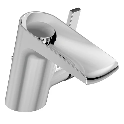 Ideal Standard Waschtischarmatur Melange, Wasserfall, mit Ablaufgarnitur, Chrom