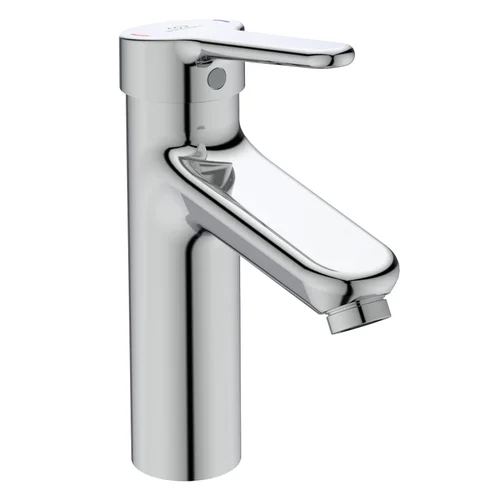 Ideal Standard Waschtischarmatur Ceraplus Grande Niederdruck mit Ablaufgarnitur Ausladung 123mm Chrom, Chrom