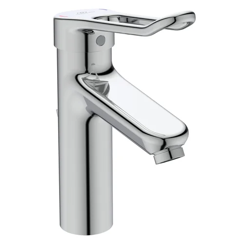 Ideal Standard Waschtischarmatur Ceraplus Grande mit Bügelgriff mit Ablaufgarnitur Ausladung 123mm Chrom, Chrom