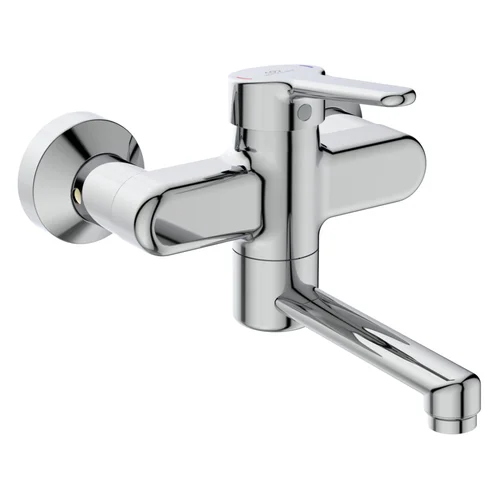 Ideal Standard Wand-Waschtischarmatur Ceraplus 5l/min. Ausladung 150mm absp.S-Anschlüsse Chrom, Chrom
