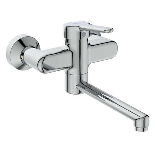 Ideal Standard Wand-Waschtischarmatur Ceraplus 5l/min. Ausladung 200mm absp.S-Anschlüsse Chrom, Chrom