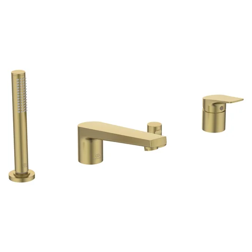 Ideal Standard La Dolce Vita Wannenrand-Badearmatur, Brushed Gold