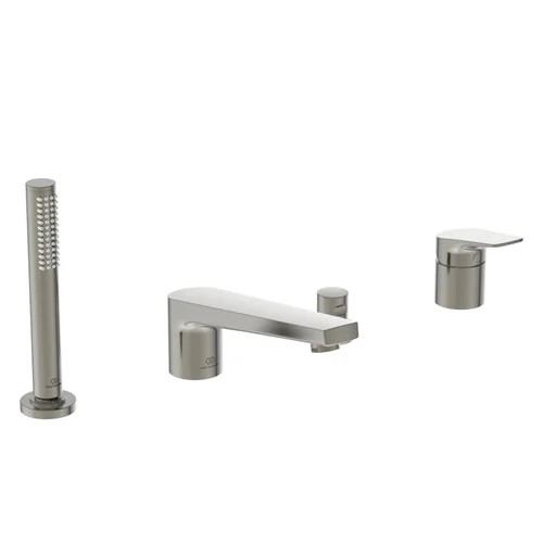 Ideal Standard La Dolce Vita Wannenrand-Badearmatur, Silver Storm