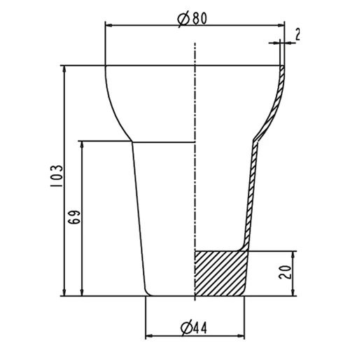Ideal Standard Ersatzmundglas New Haven, für Mundglas, Opalglas