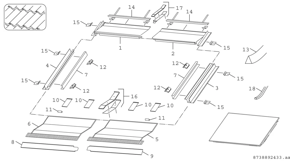 Indach Pfa/Zieg Einzel w SKY-T