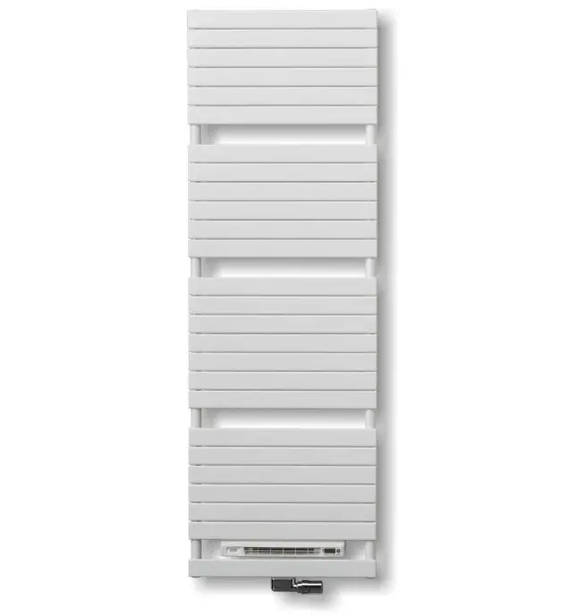 Weißer Kermi Badheizkörper Aster Blower Mix, 1169x500x95 mm, Wärmeleistung 564 Watt.