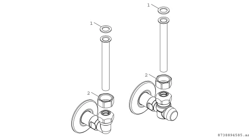 WW-Anschluss Set 1/2" UP