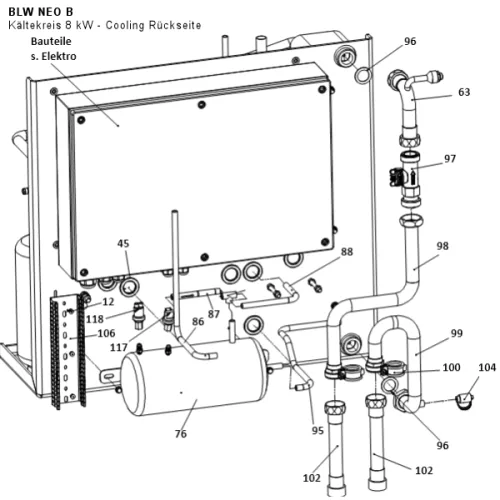 Kältekreis 8 kW - Cooling Rückseite