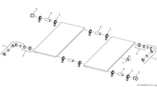 Connection set for FKB, FKC, flat roof