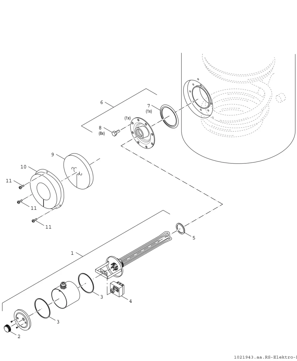 Elektro-Heizeinsatz 160 - 1000