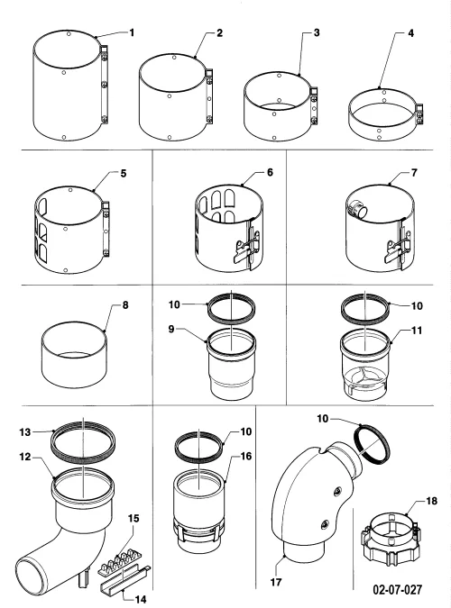 Luft-/Abgasführung (Schellen)