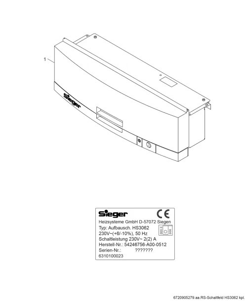 Schaltfeld HS3062 kpl