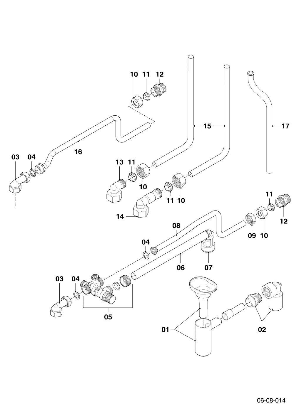 Speicherverrohrung VIH 120L, UP
