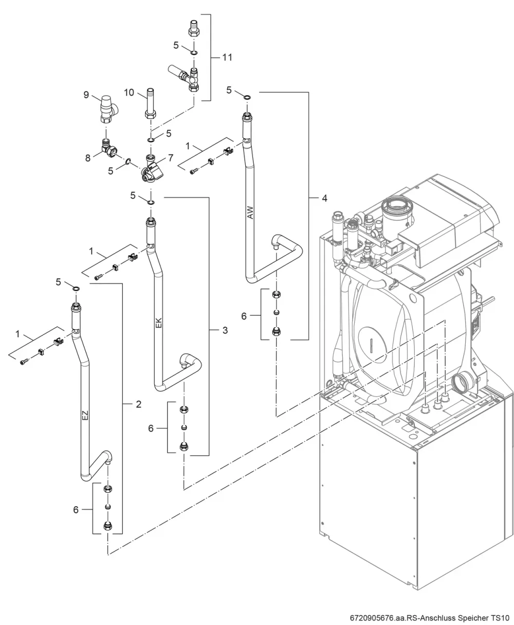 Anschluß Speicher TS10