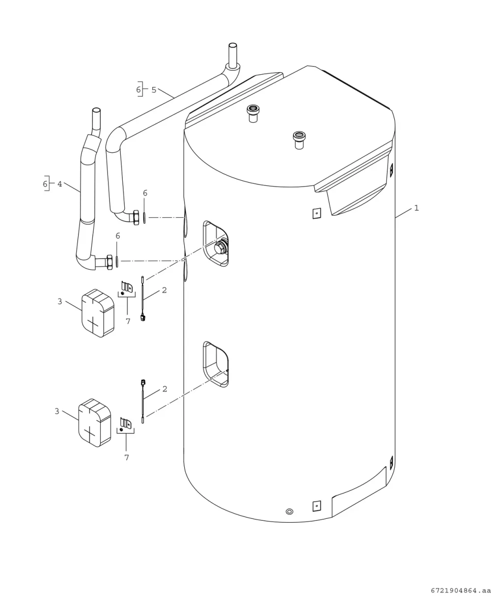 Speicher + Rohre 200l