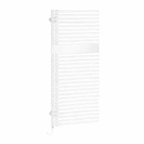 Weißer Kermi Credo Half round Elektroheizkörper mit 800 Watt, 1800 mm x 600 mm.
