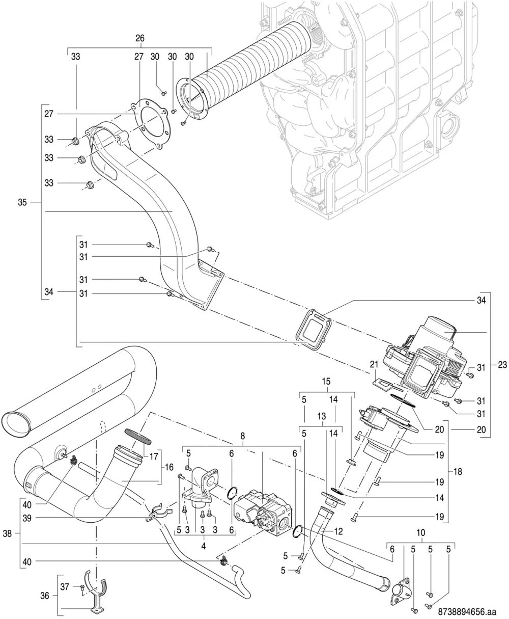 Gasarmatur 125-150 kW