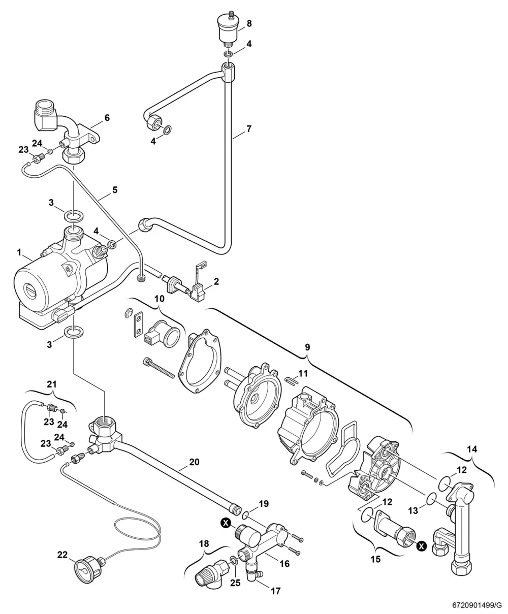 Pumpe/Hydraulikschalter