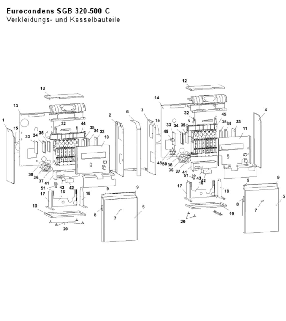 Verkleidungs- und Kesselbauteile