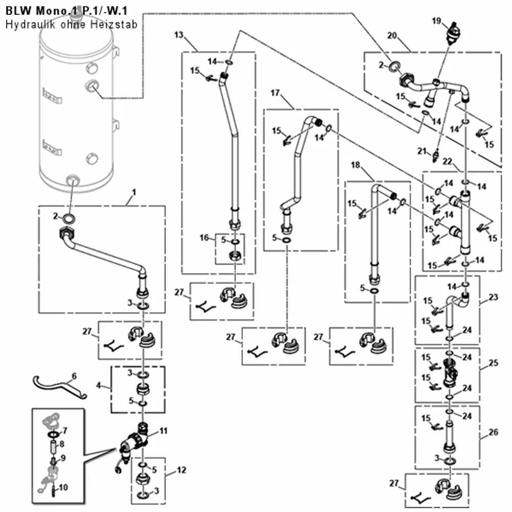 Hydraulik ohne Heizstab