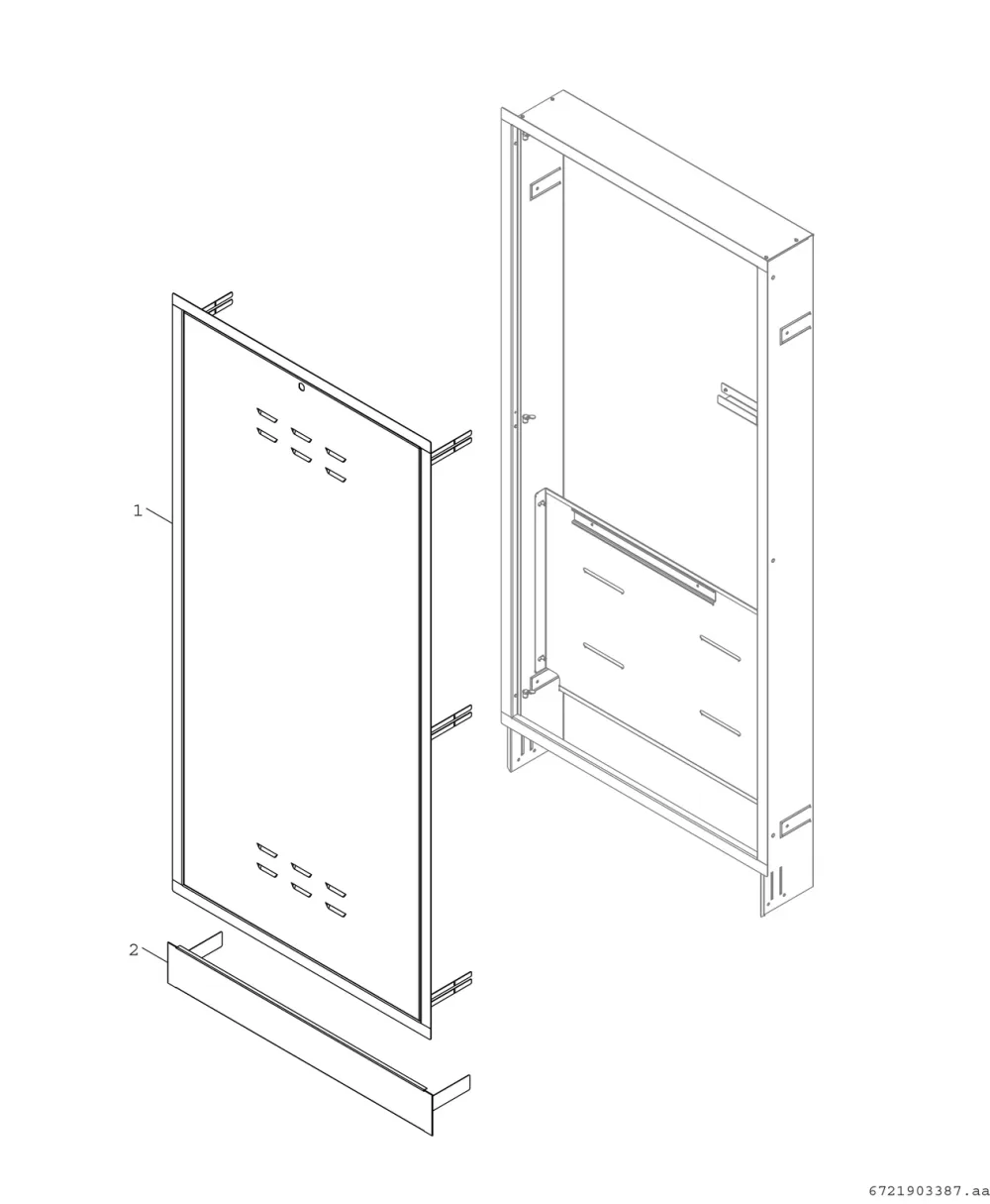 Unterputzschrank lang