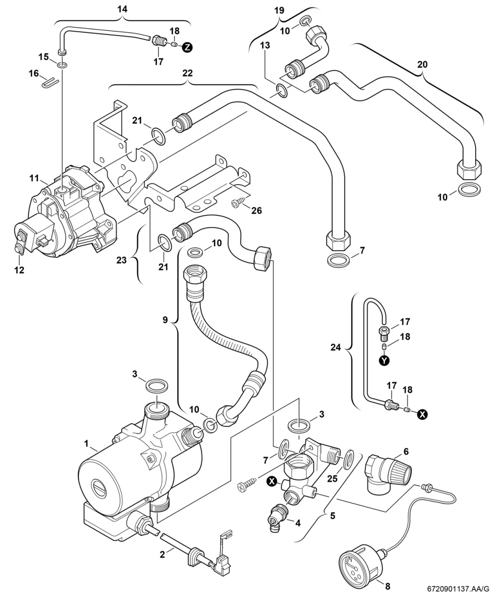 Pumpe/Hydraulikschalter