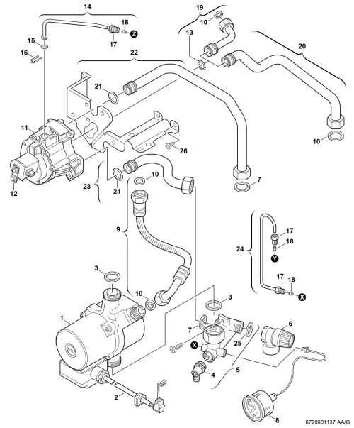 Pumpe/Hydraulikschalter