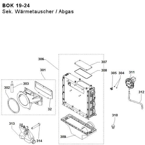 Sek. Wärmetauscher / Abgas