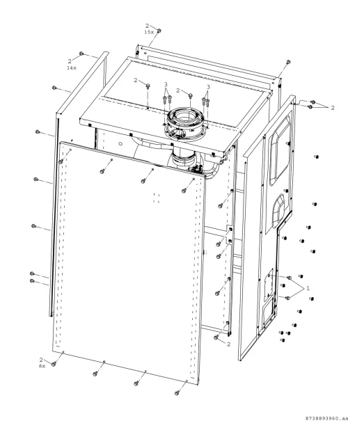 Blechteile Brennstoffzellensystem
