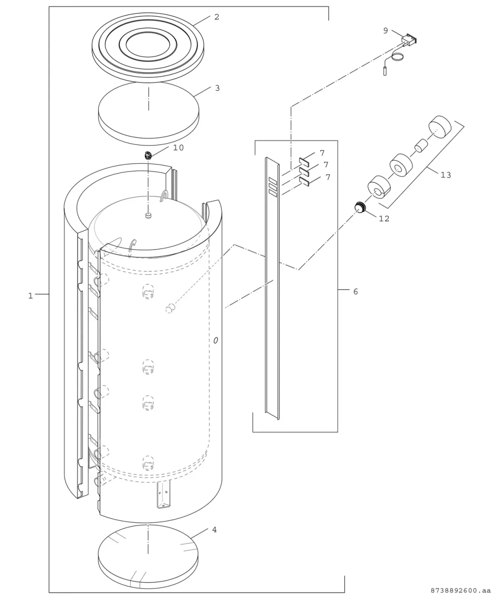 Pufferspeicher 500 - 1000L 120mm
