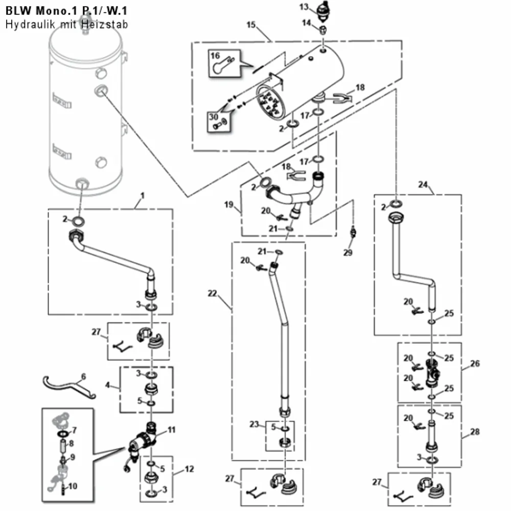 Hydraulik mit Heizstab