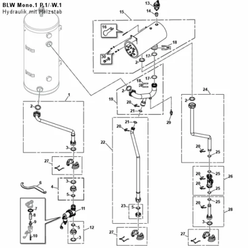 Hydraulik mit Heizstab