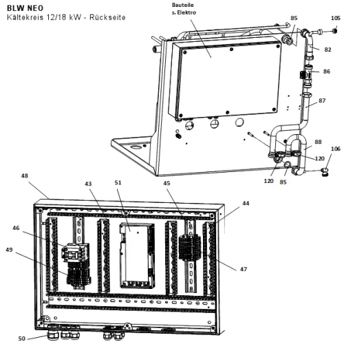 Kältekreis 12/18 kW - Rückseite