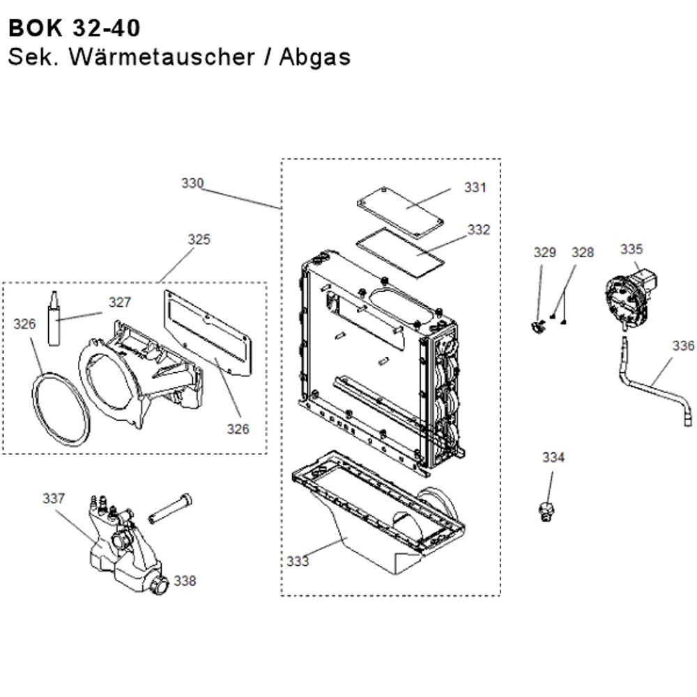 Sek. Wärmetauscher / Abgas