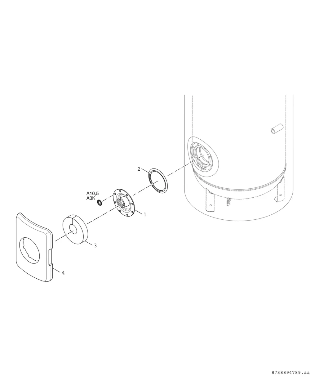 E-Heizer Montage Kit D670 eckig