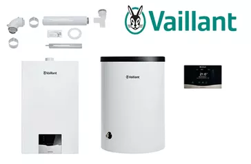 Logo der Marke Vaillant mit einem stilisierten Hasen im Kreis und dem Schriftzug "Vaillant" in Türkis.