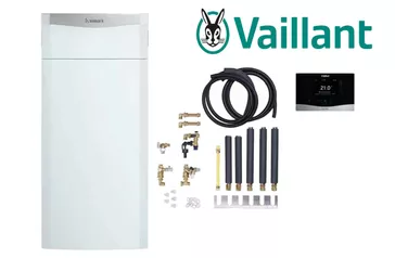 Logo der Marke Vaillant mit einem stilisierten Hasen im Kreis und dem Schriftzug "Vaillant" in Türkis.