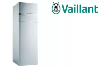 Logo der Marke Vaillant mit einem stilisierten Hasen im Kreis und dem Schriftzug "Vaillant" in Türkis.
