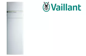 Logo der Marke Vaillant mit einem stilisierten Hasen im Kreis und dem Schriftzug "Vaillant" in Türkis.